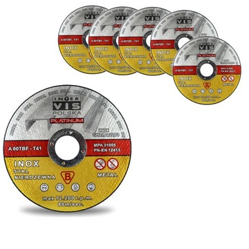 TARCZA 125 X1,2 TARCZE DO CIĘCIA METALU INOX 5szt