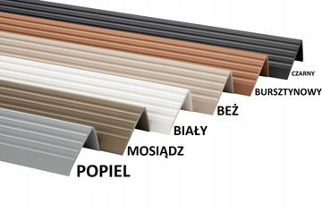 Лестничный профиль ПВХ Противоскользящий 41x25 1,00м C. Коричневый Самоклеящийся