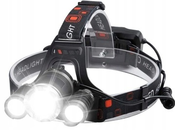 LATARKA CZOŁOWA- LATARKA NA CZOŁO - MOCNA 3 X LED T6 CREE regulacja