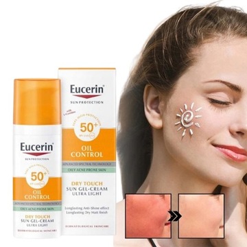 EUCERIN Oil Control SPF 50+ Krem-Żel ochronny 50ml