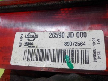 NISSAN QASHQAI I J10 07R SVĚTLO STOP 26590JD000