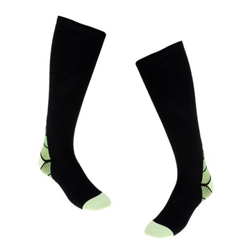 1 para skarpet kompresyjnych do biegania i jazdy na rowerze, podróż S i M, zielone
