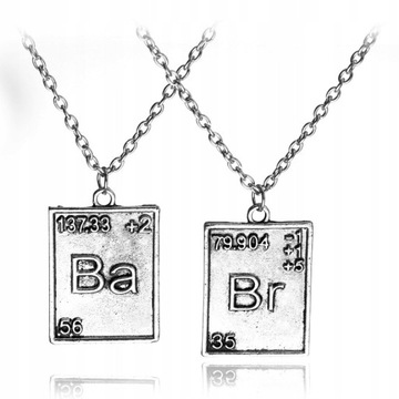 Vintage Breaking Bad Naszyjnik Symbol Chemiczny
