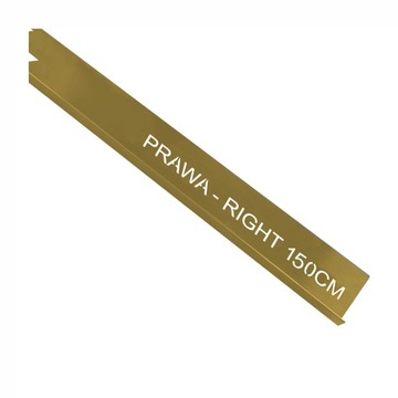 Listwa spadkowa brodzikowa Vogi LEWA złota150 cm stal nierdzewna