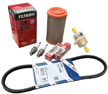 ZESTAW FILTRÓW + ŚWIECE + PASEK KLINOWY FIAT 126P