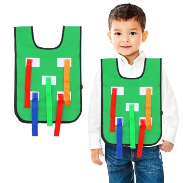 ANIMACJE KAMIZELKA Z RZEPAMI GRA 5 PASKÓW ZIELONY