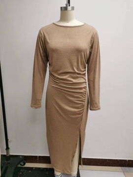 Stylowy I Elegancki Model Sukienki Z Rozcięciem Dla Kobiet