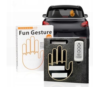 Светодиодный индикатор жестов HAND для среднего пальца заднего стекла автомобиля + ДИСТАНЦИОННЫЙ