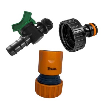 ZAWOREK LINII 16mm3/4 RURA ZAWÓR ZESTAW PODŁĄCZENI