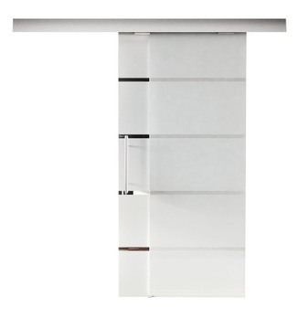 Drzwi szklane przesuwne z maskownicą design-lux wzór pasy 1.1 65cm