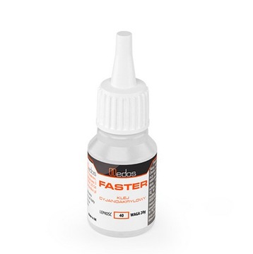 KLEJ FASTER 20g DO GUMY PLASTIKU USZCZELEK CYNAJOPAN CYJANOAKRYLOWY