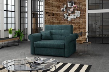mała sofa VIGA I SILVER pikowana jednoosobowa