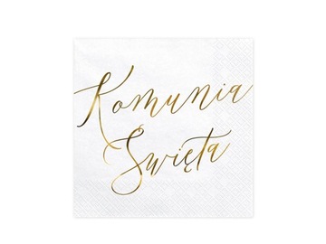 Салфетки для Причастия белые 33х33см 20 шт.