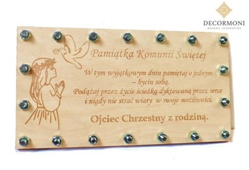 kartka na śruby Pamiątki Komunijne dla dziewczynki