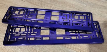 Рамка номерного знака металлизированный хром, разные цвета, 2 шт.