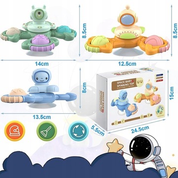 SPINNER SPINER PRZYSSAWKA Zabawka Sensoryczna 3SZT