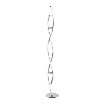 PAUL NEUHAUS Lampa podłogowa LED, zakrzywiony kształt, stal 3000K PN 9140-55