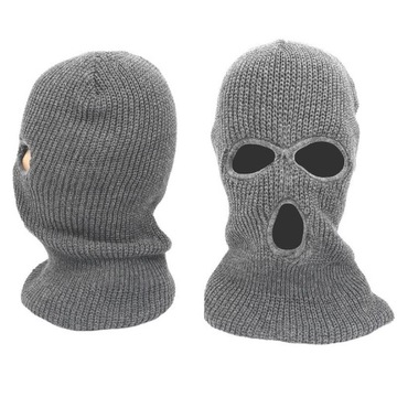 Kominiarka Balaclava Ciepła Czapka Balaklawa szara