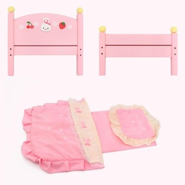 Комплект мебели для кукольной кроватки с комплектом постельного белья