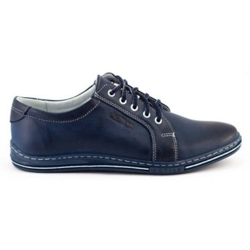 BUTY MĘSKIE CASUAL POLSKIE SKÓRA 320 GRANAT 38