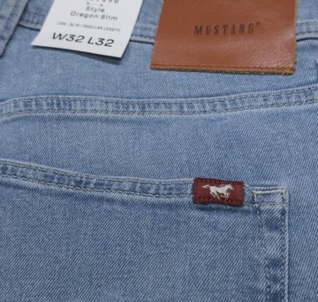 MUSTANG OREGON SLIM spodnie jeansowe rurki W32 L32