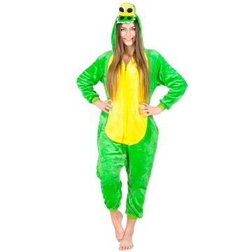 KOSTIUM KIGURUMI DRES ONESIE KROKODYL PIŻAMA JEDNOCZĘŚCIOWA CIEPŁA S