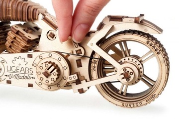 Мотор Мотоцикл ПАЗЛ 3D механический деревянный