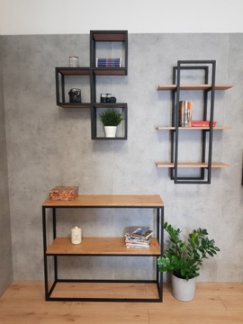 КАРКАС ПОЛКА-3 ЛОФТ индастриал 60х20х100 варианты дуб ПОЛЬСКИЙ ПРОДУКТ