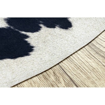 Ковер Искусственная Кожа Корова черно-белый 100х150 см