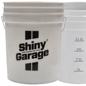 WIADRO DO MYCIA AUTA SAMOCHODU SHINY GARAGE 20L Z PODZIAŁKĄ I UCHWYTEM