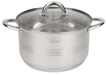 Garnek tradycyjny 24 cm Rossner z pokrywką 5 l indukcja gaz