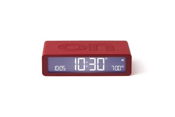 Lexon Design Flip Classic Alarm Clock Red