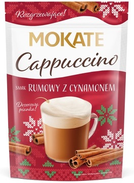 Zimowa Świąteczna Kawa Cappuccino o smaku Rumowym z Cynamonem 110 g Mokate