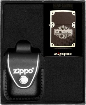 Zestaw ZIPPO Zapalniczka HARLEY DAVIDSON CARBON FIBER Prezentowy No3