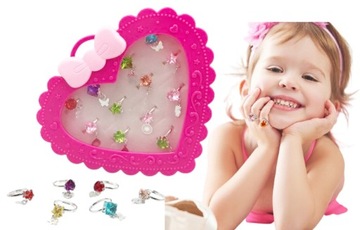 Набор из 12 колец принцессы с подвесками