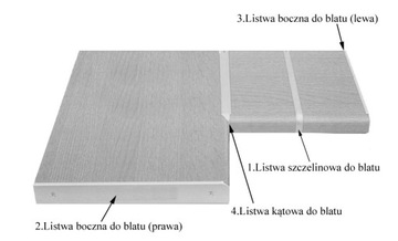 Кухонная столешница для нижнего углового шкафа