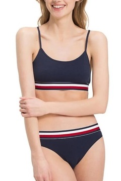 Biustonosz TOMMY HILFIGER miękki bawełniany granatowy sportowy top r. L