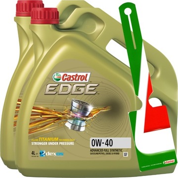 CASTROL EDGE TITANIUM FST 0W-40 8L + ZAWIESZKA