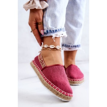 Różowe Tkanina Buty Espadryle Big Star r.36