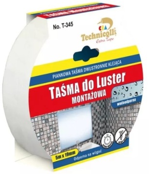 TAŚMA DO LUSTER - MONTAŻOWA Technicqll 5m/19mm