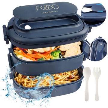 Lunch Box z Przegródkami Pojemnik na Drugie Śniadanie Pudełko Dla Dzieci