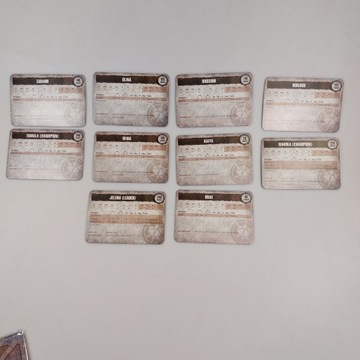 Necromunda Escher Gang Default Character Cards wydrukowane GAMES WORKSHOP