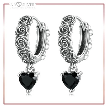 Серебряные серьги RUSTYKANLE HEARTS VINTAGE S925