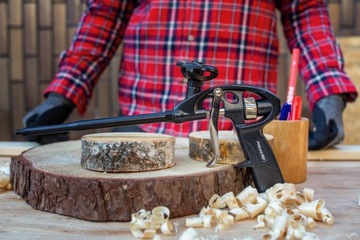 ПИСТОЛЕТ ДЛЯ МОНТАЖНОЙ ПЕНЫ С ТЕФЛОНОВЫМ ПОКРЫТИЕМ, РЕГУЛИРОВКА HD PROLINE 340 ММ 18022