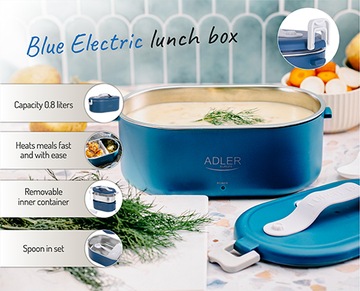Pojemnik na żywność podgrzewany lunchbox Adler AD 4505b 800ml