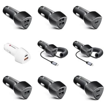 Автомобильное зарядное устройство FORCELL CARBON Type C 3.0 PD20W + USB QC3.0 18W 5A CC5