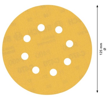 НАЖДАЛЬНАЯ БУМАГА Диск на липучке, Диск BOSCH 125ммP400