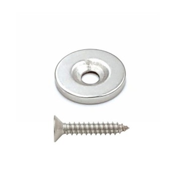 MAGNES NEODYMOWY Z OTWOREM pod wkręt 14x2 mm okrągły, walcowy, HUNTER