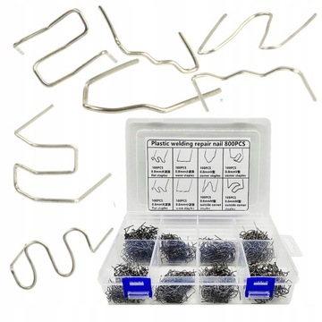ZESTAW ZSZYWEK DO PLASTIKU ZSZYWKI 800SZT KLIPSY ABS PVC DO ZDERZAKÓW