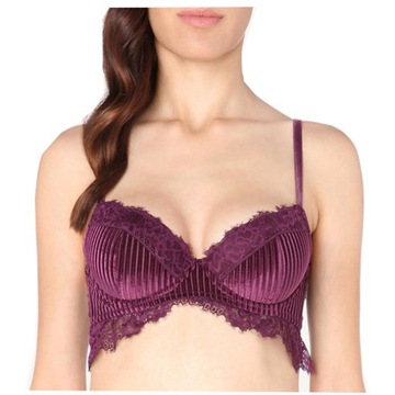 INTIMISSIMI BELLISSIMA VELVET STRIPES biustonosz usztywniany WELUR 80B